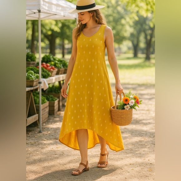 Duluth Trading Co Dresses & Skirts - Duluth Trading Co Woman’s To ‘n’ Flow Maxi Dress - Mustard Yellow Size L